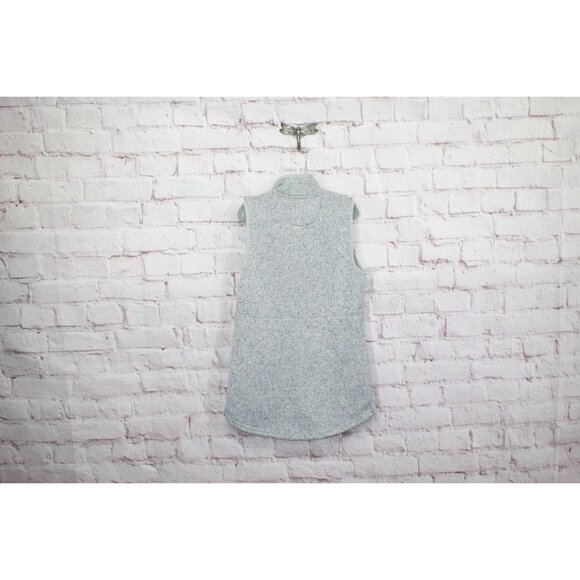 LL Bean Sweater Fleece Long Vest Pewter Size XS - Picture 6 of 10